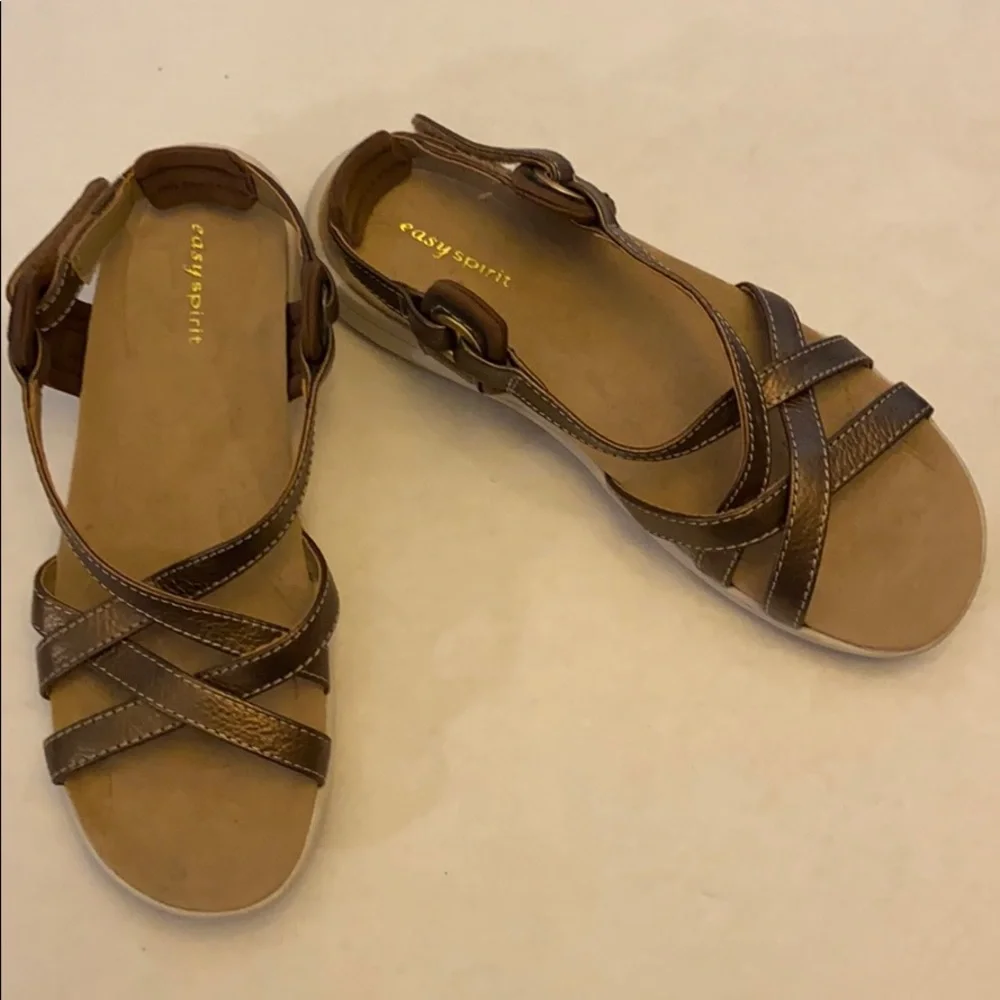 Easy Spirit Bronze Sandals